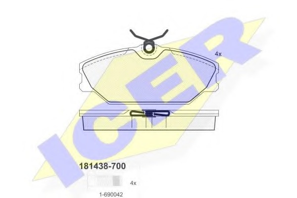 181438700 ICER 181438-700_колодки дисковые передние