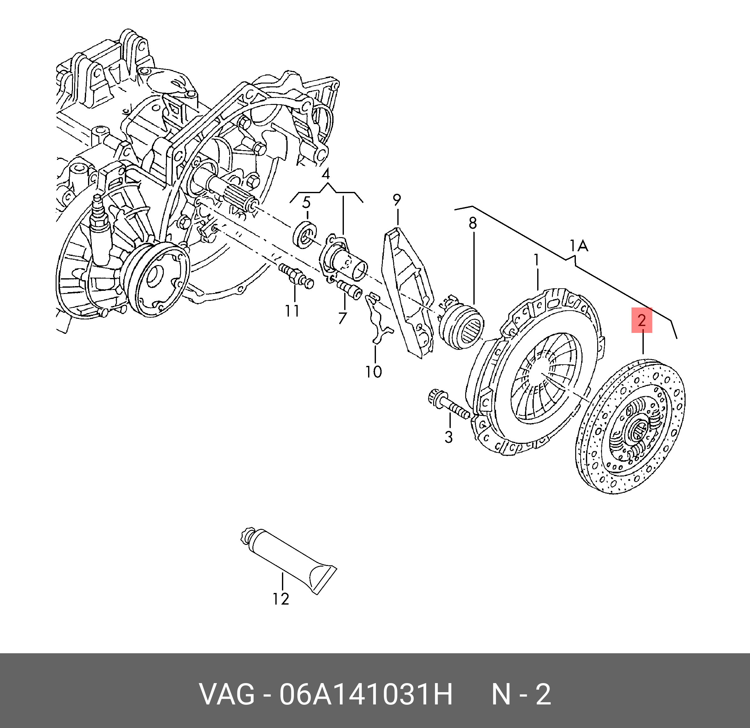 06A141031H VAG Диск сцепления