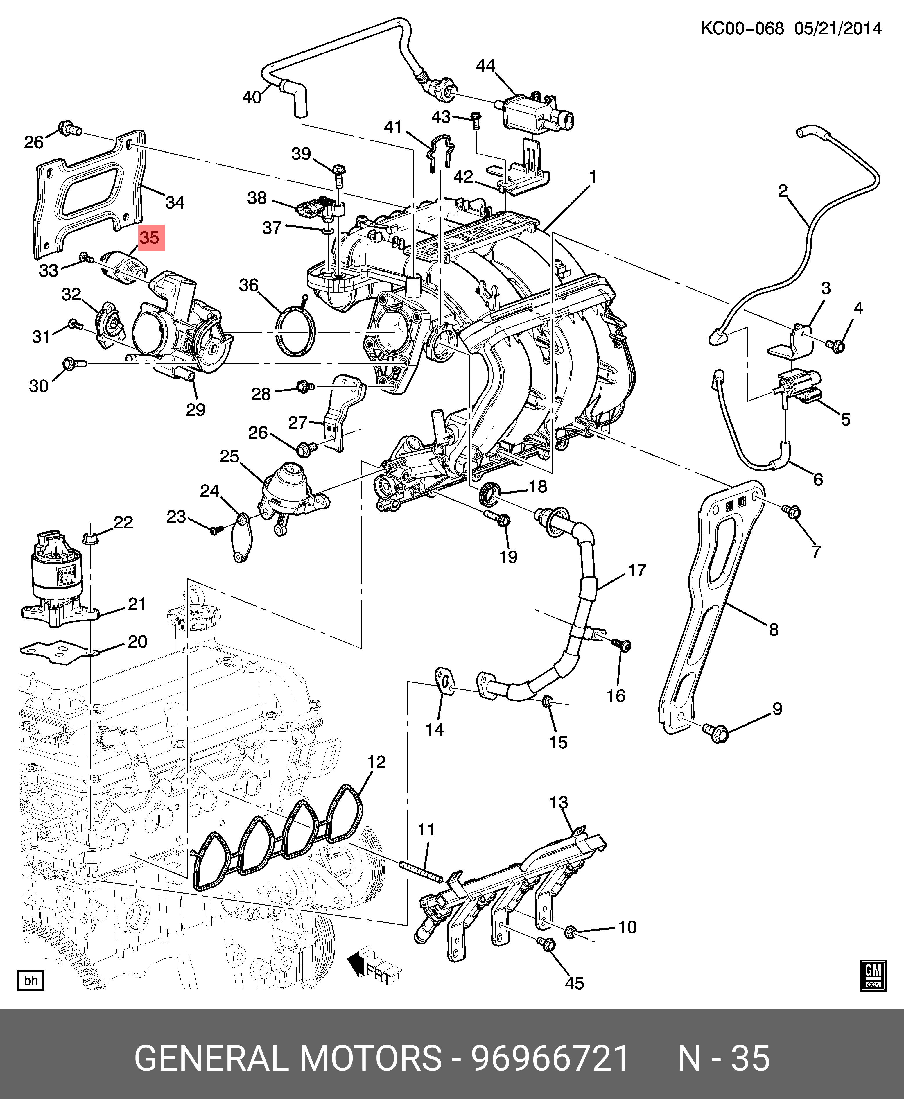 96966721 DAEWOO Регулятор холостого хода