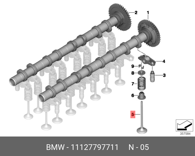 11127797711 BMW Впускной клапан