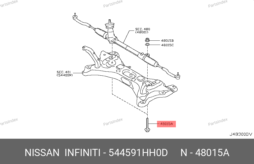 544591HH0D NISSAN БОЛТ, ДВУХГРАННАЯ ГО