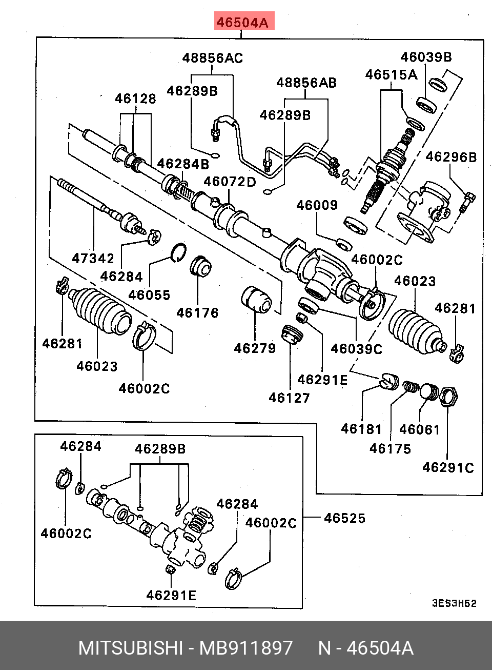 MB911897 MITSUBISHI Рулевой механизм