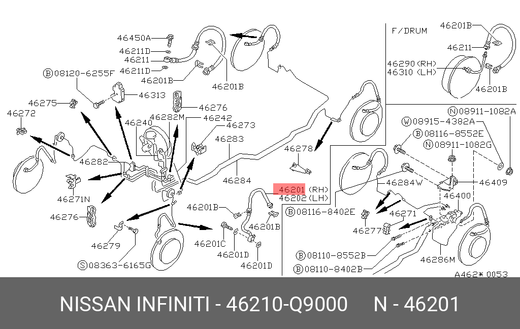 46210Q9000 NISSAN Тормозной шланг