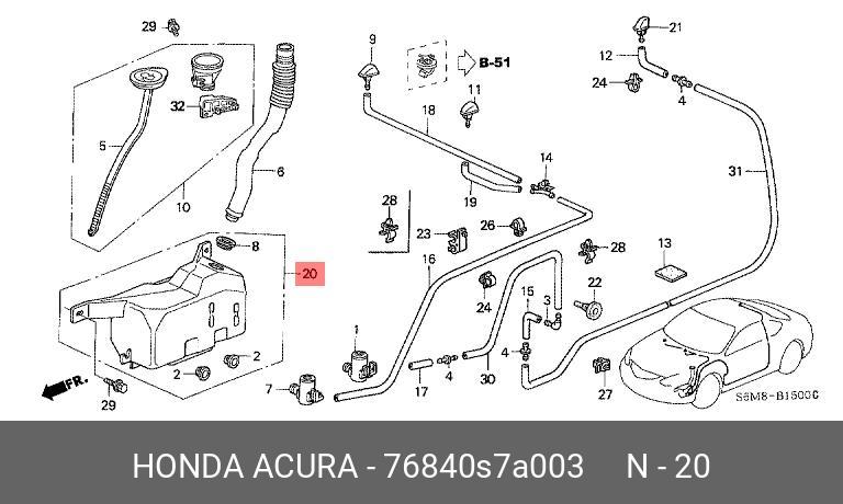 76840S7A003 HONDA 