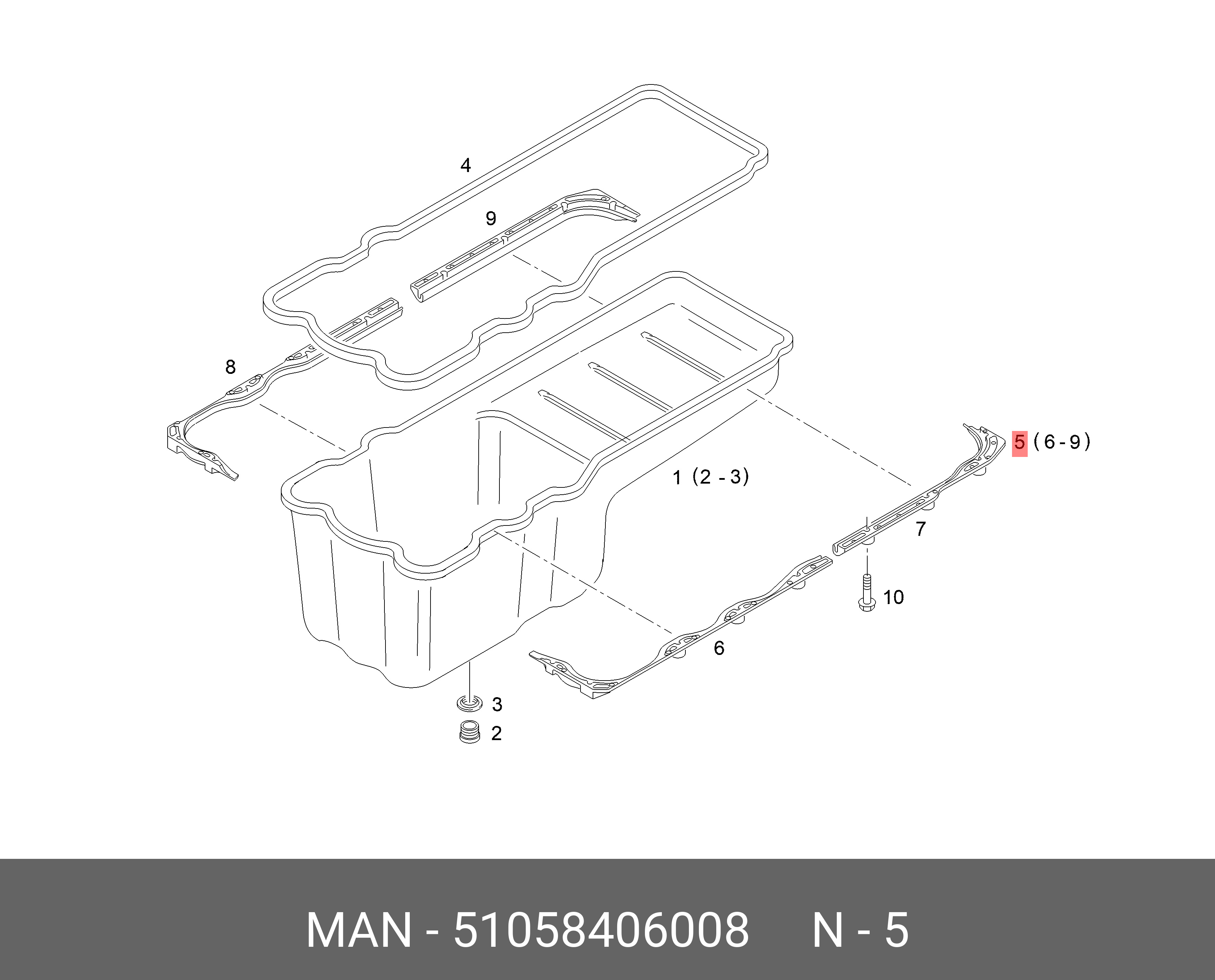 51058406008 MAN Комплект деталей 51.05840-6008