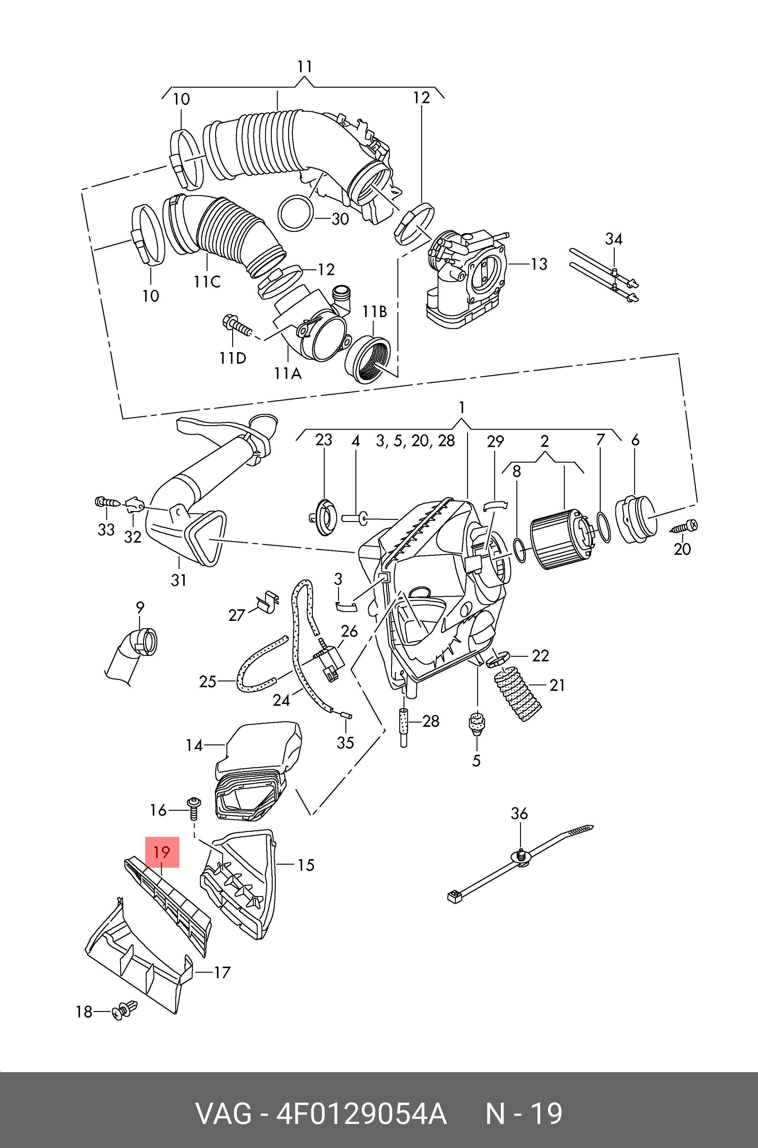 4F0129054A VAG Сетка 4F0129054A VAG Сетка