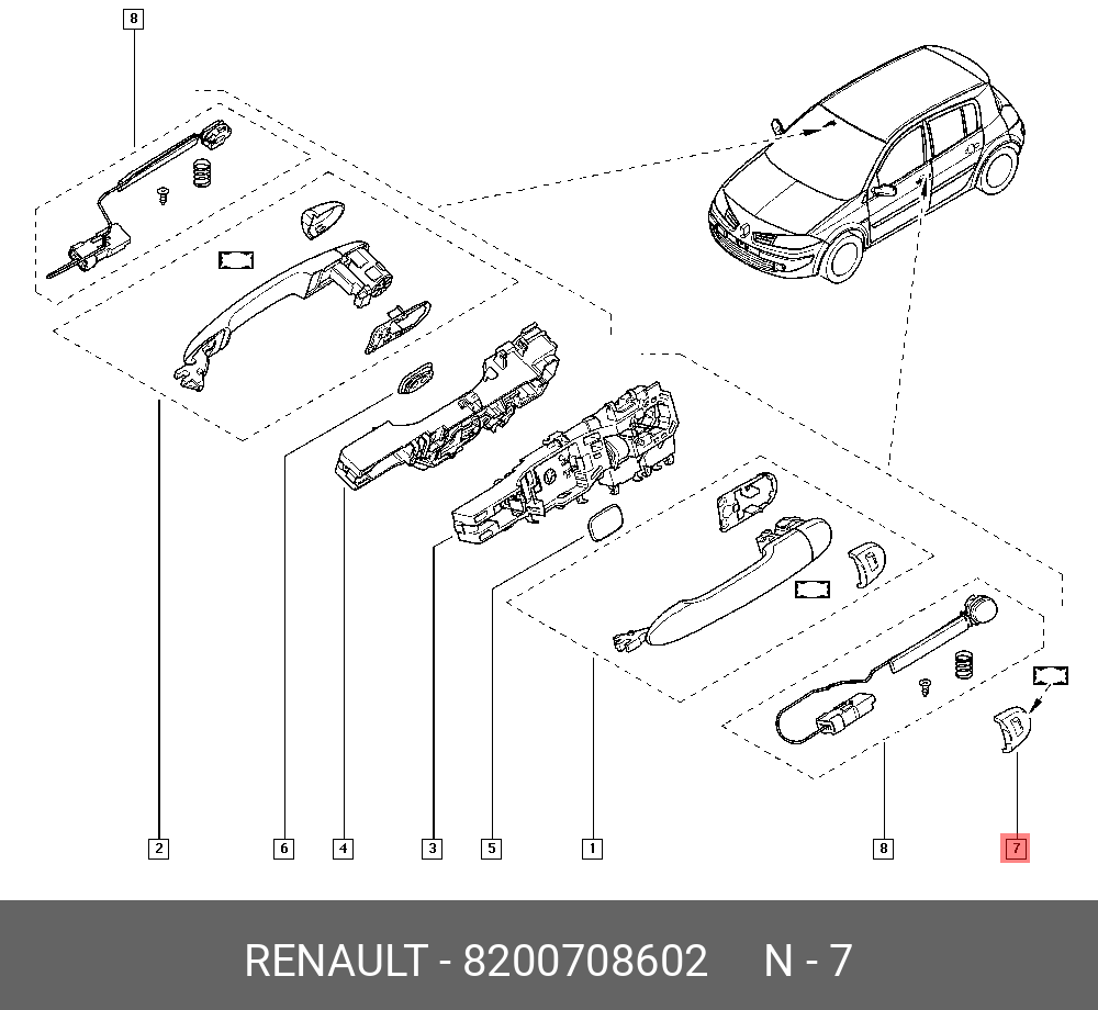 Механизмы рено. Ручки дверей свободные руки Рено Сценик 2. Механизм ручки двери Меган 2 чертеж. Левая наружная ручка передней двери Рено Меган 3. Рено Меган 1 схема ручки двери.