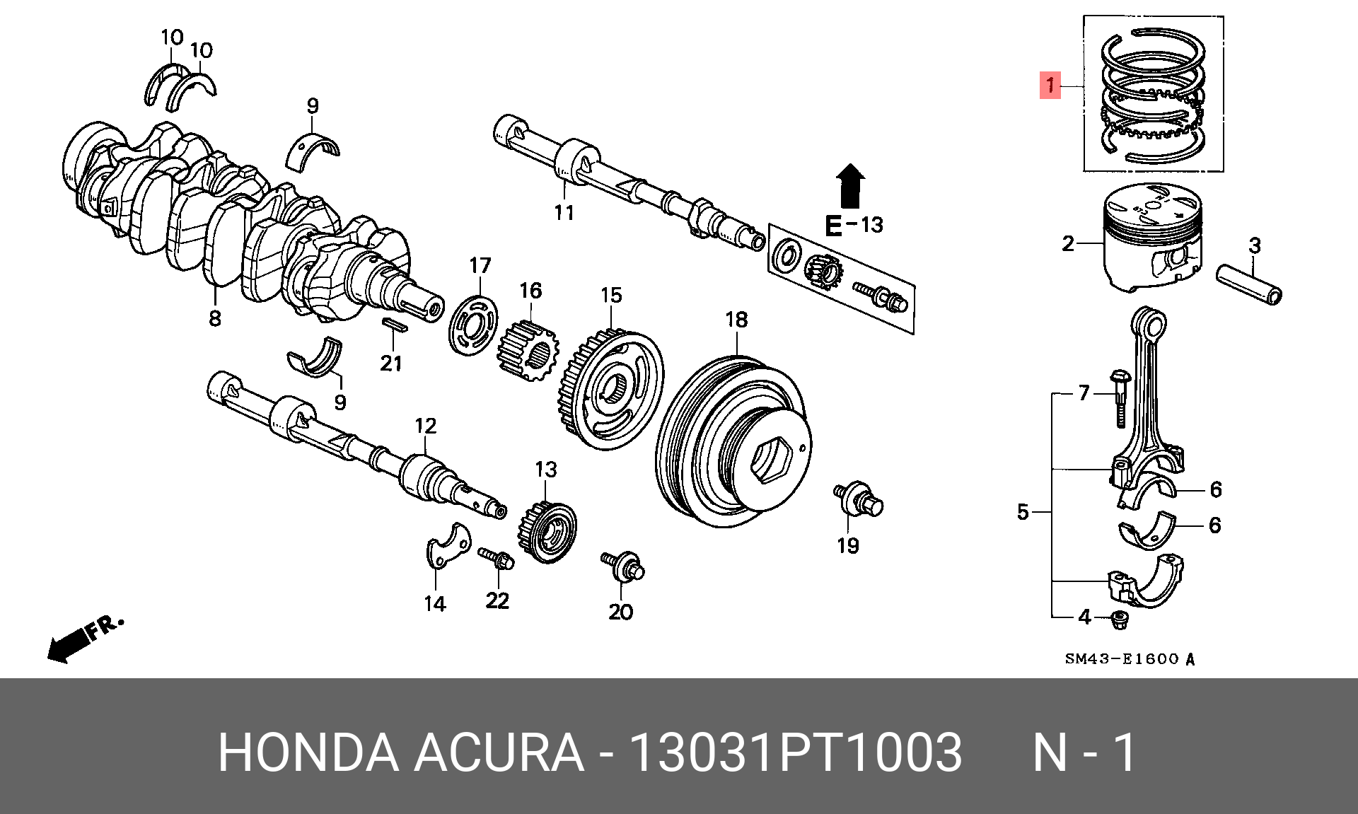 13031PT1003 HONDA 