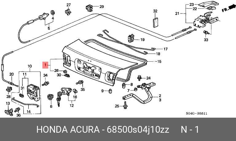 68500S04J10ZZ HONDA -