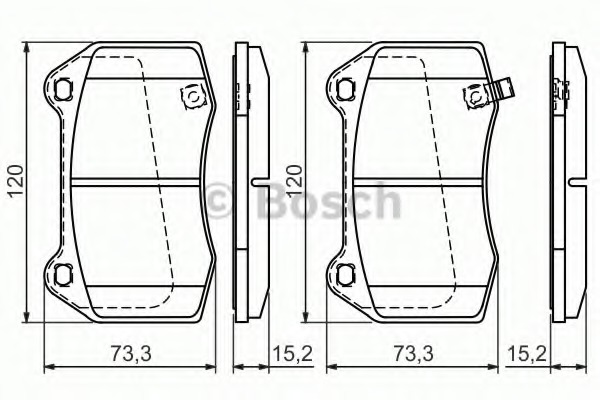 0986494310 BOSCH Колодки тормозные дисковые