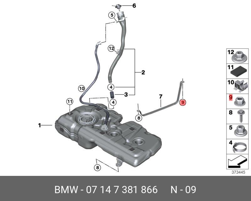 07147381866 BMW SECHSKANTMUTTER MIT SCHEIBE,SECHSKANTMUTTER MIT SCHEIBE