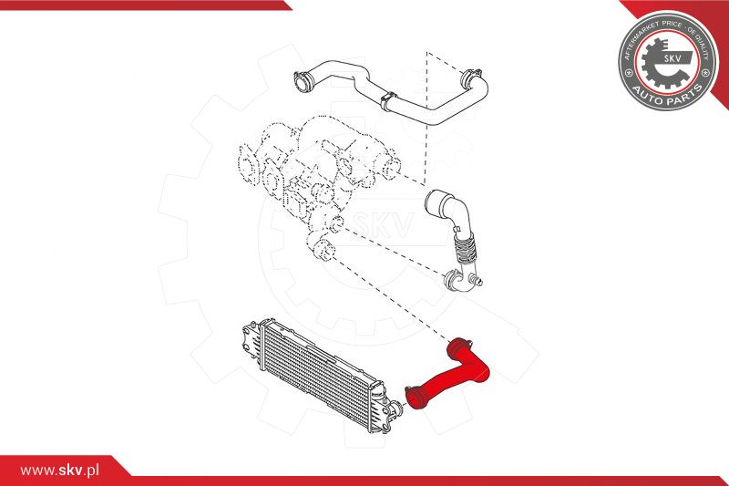 43092 SKV Патрубок интеркулера резиновый, без фитингов SKV 43SKV092