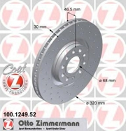 100124952 ZIMMERMANN Тормозной диск