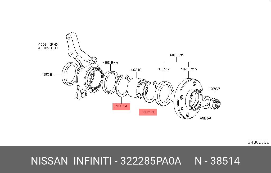 322285PA0A NISSAN RING-SNAP