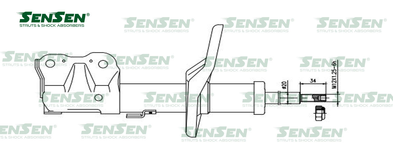42130824 SENSEN Аморт. перед. газ Mitsubishi Mitsubishi COLT/COLT PLUS