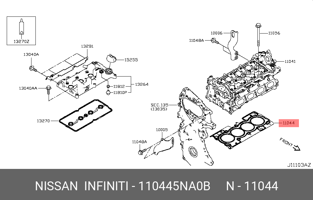 110445NA0B NISSAN 