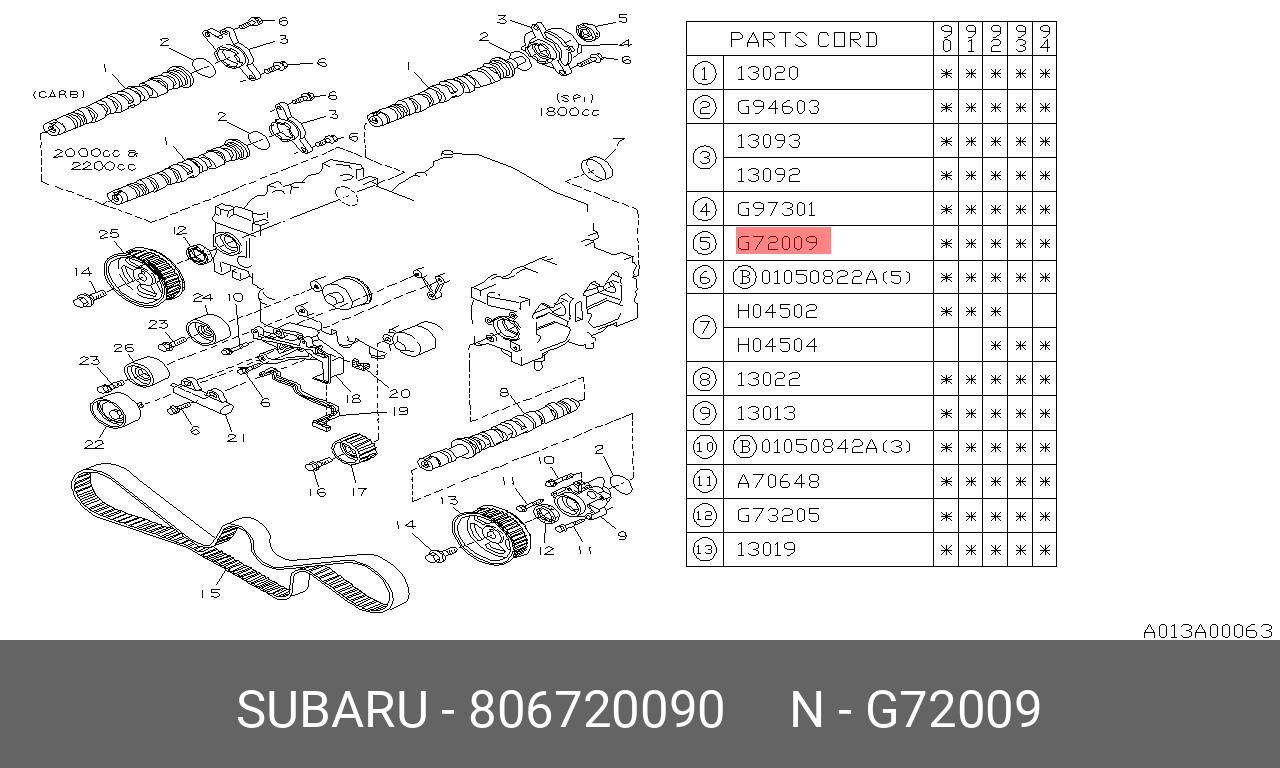 806720090 SUBARU САЛЬНИК