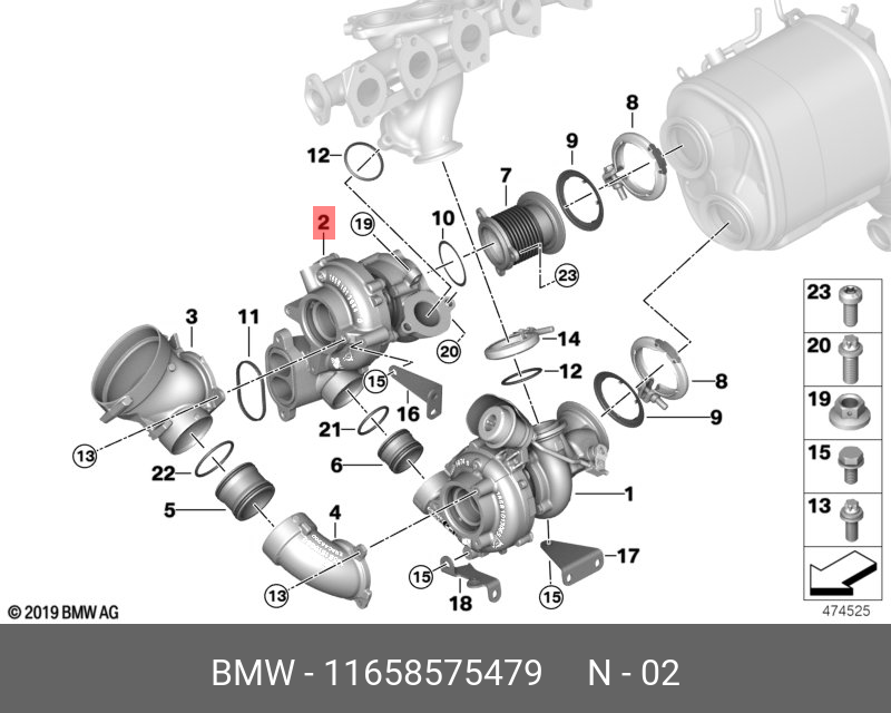 11658575479 BMW Оборотный турбонагнетатель