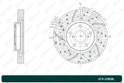 GFR20668L GBRAKE Диск тормозной перфорированный левый