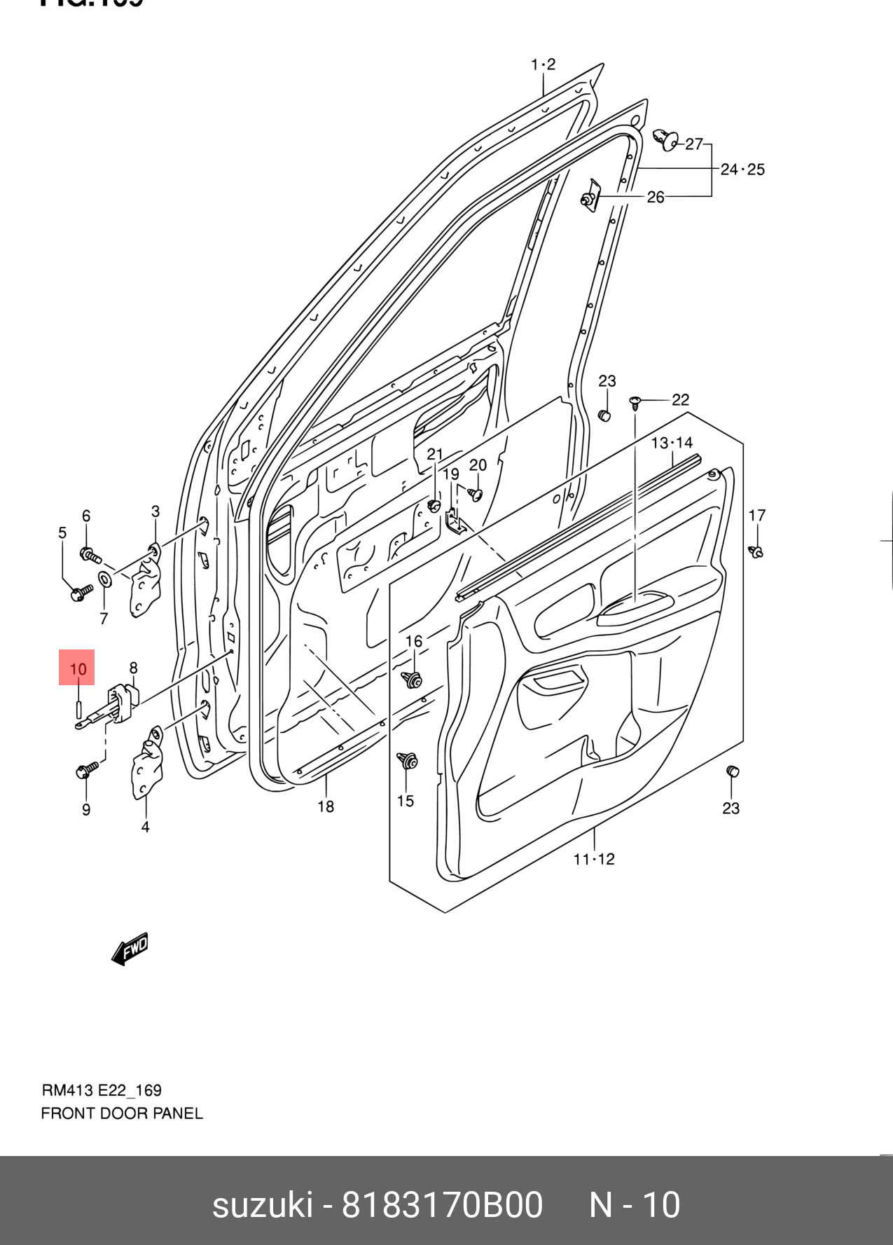 8183170B00 SUZUKI Шплинт ограндвери
