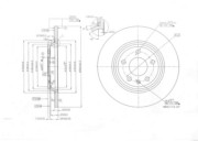 OEM0067DT O.E.M. Диск тормозной задний Audi A4 2007-2015 диаметр 300 мм