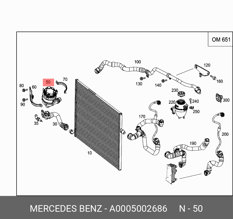 A0005002686 MERCEDES-BENZ НАСОС ОХЛАЖДАЮЩЕЙ ЖИДКОСТИ