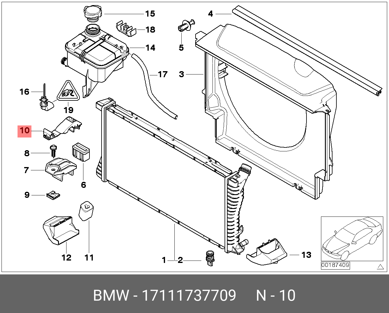 17111728722 BMW Кронштейн купить в интернет-магазине AvtoTO