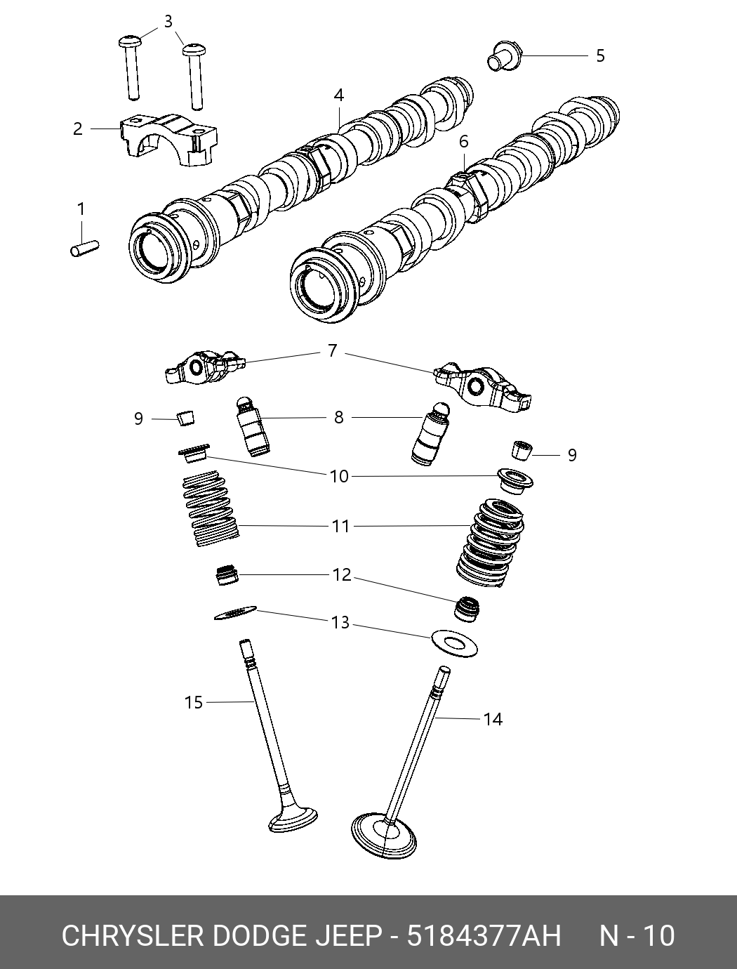 5184377AH CHRYSLER Распредвал