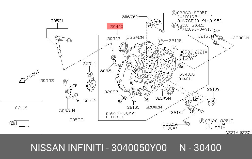 3040050Y00 NISSAN 