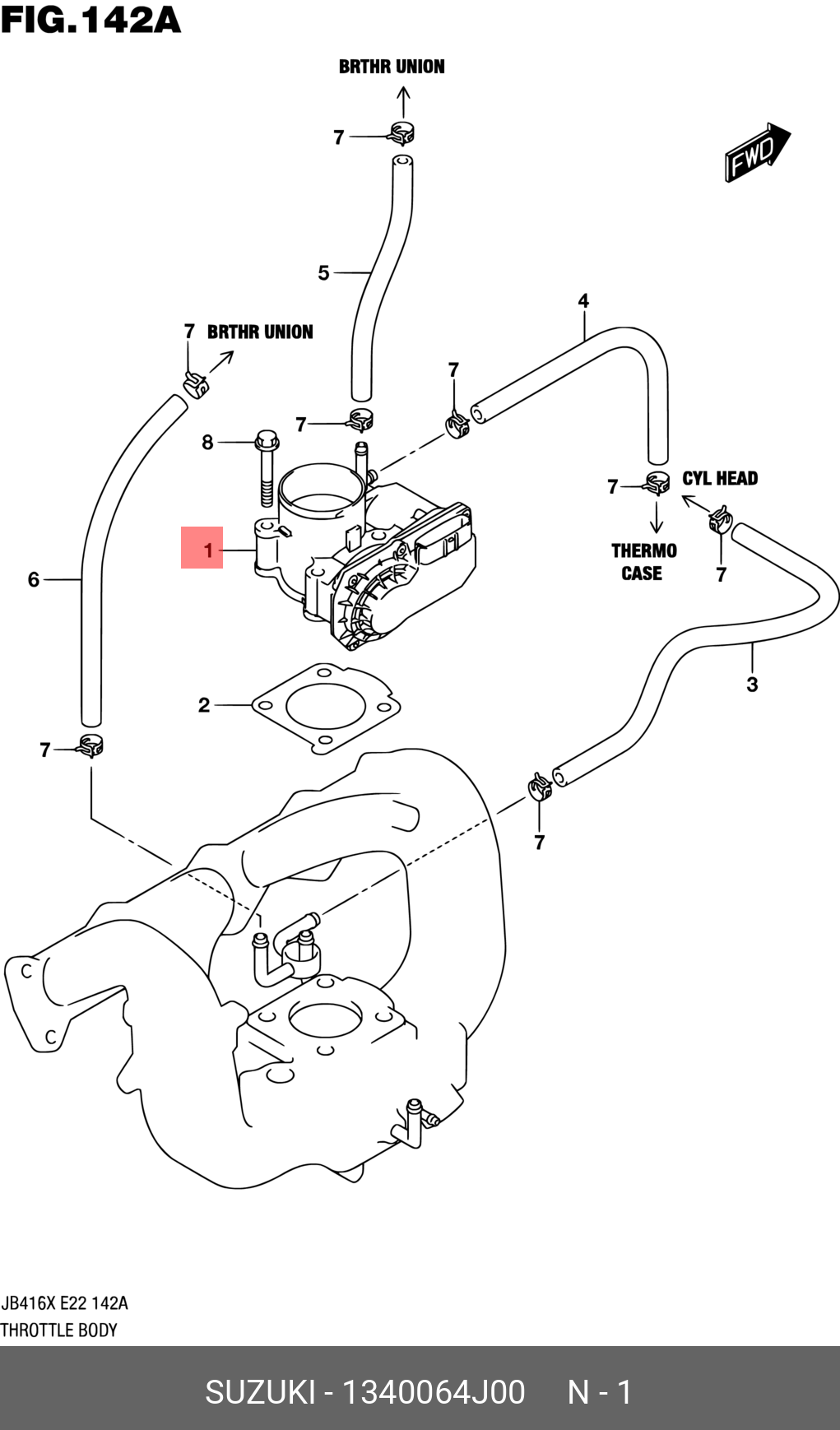 1340064J00 SUZUKI 