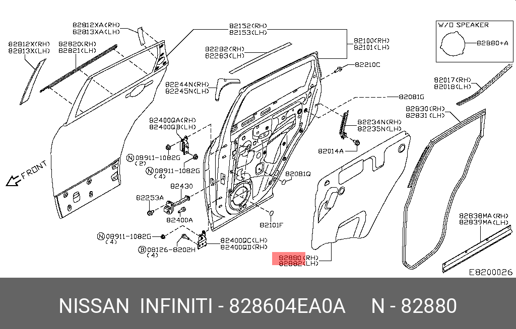 828604EA0A NISSAN ПЛЕНКА ДВЕРИ ЗАЩИТНА