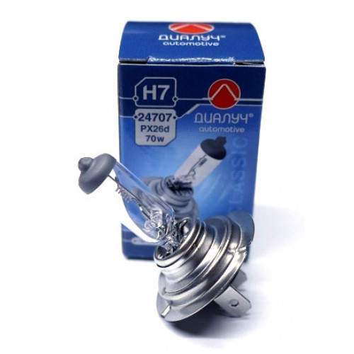 Автолампа Н7 24v 70w PX26d ДИАЛУЧ 24707