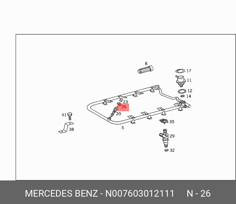 N007603012111 MERCEDES-BENZ КОЛЬЦО УПОТНИТЕЛЬНОЕ БЛОКА ЦИЛИНДРОВ