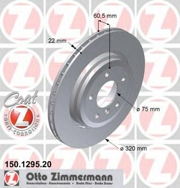 150129520 ZIMMERMANN Тормозной диск