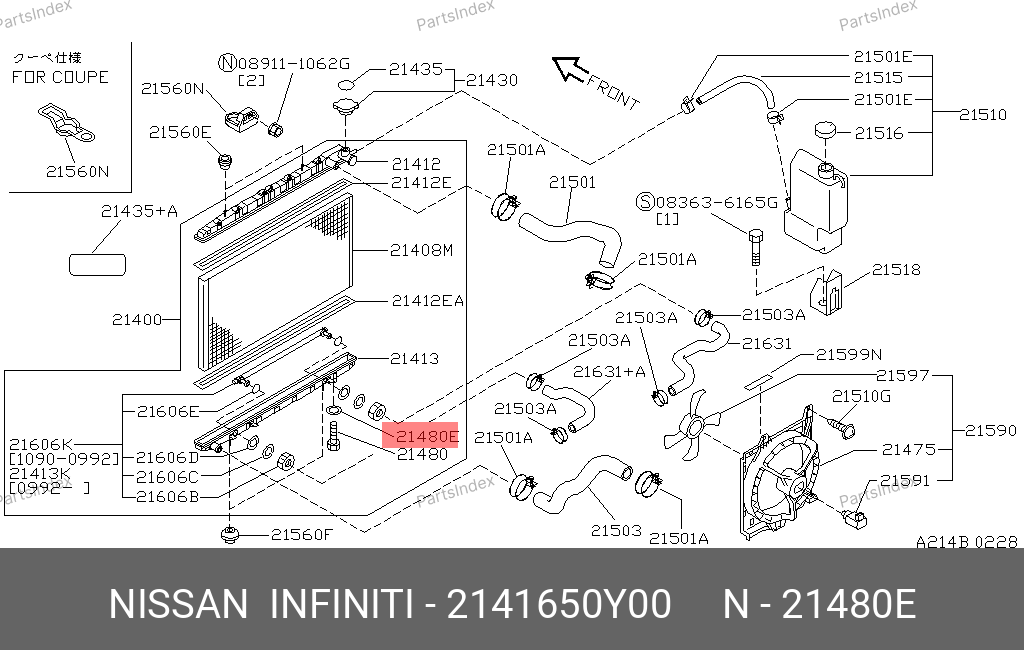 2141650Y00 NISSAN ШАЙБА