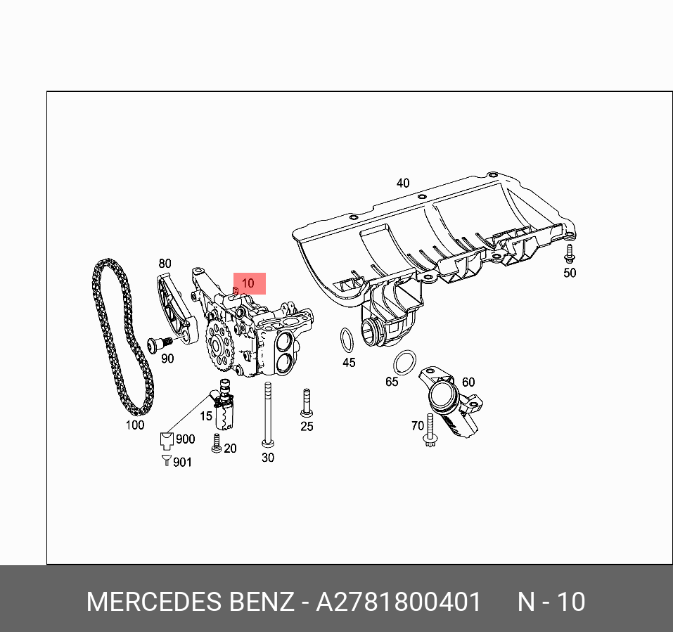 2781800401 MERCEDES-BENZ НАСОС МАСЛЯНЫЙ