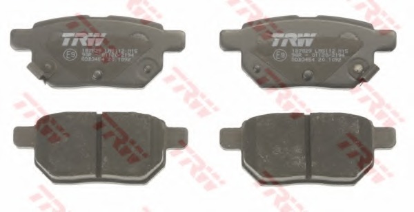 GDB3454 TRW Колодки тормозные задние