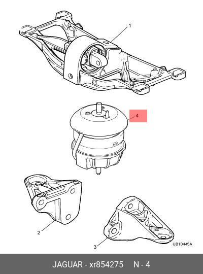 XR854275 JAGUAR Кронштейн-опора двигателя