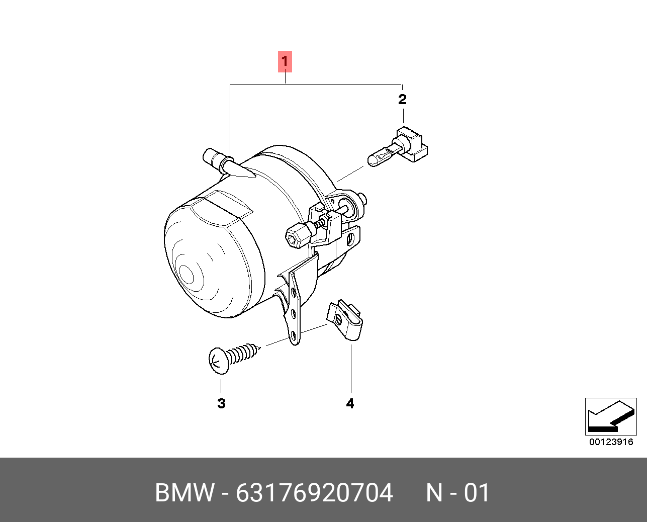 63176920704 BMW Противотуманная фара П