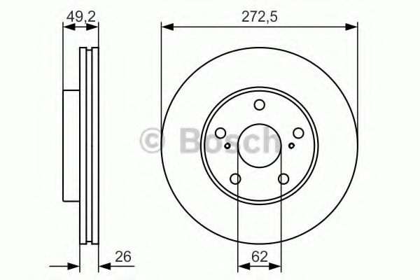 0986479R45 BOSCH Тормозной диск