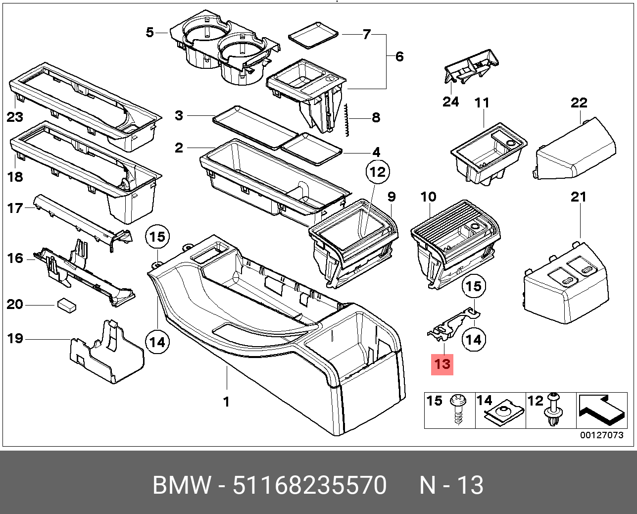51168235570 BMW HALTER