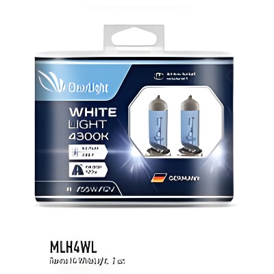 MLH4WL CLEARLIGHT Лампа 12V H4 60/55W 4300K WhiteLight 2 шт. DUOBOX