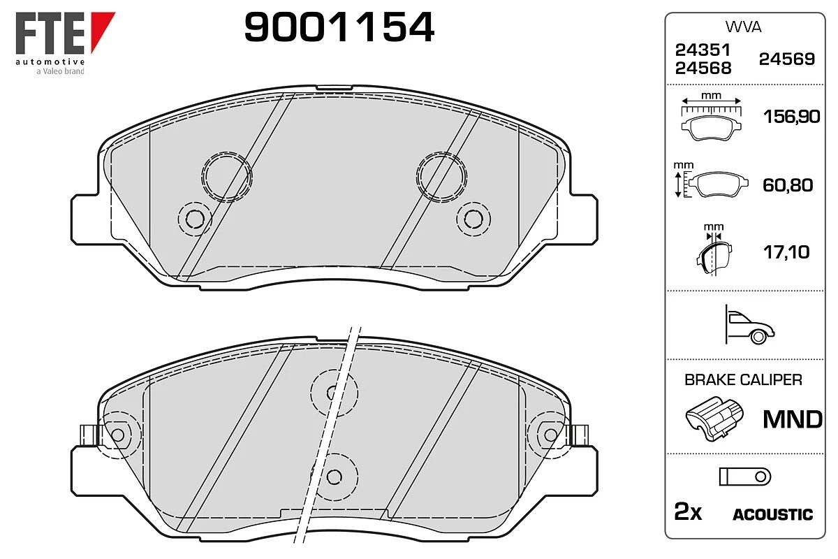 9001154 FTE AUTOMOTIVE Колодки тормозные дисковые