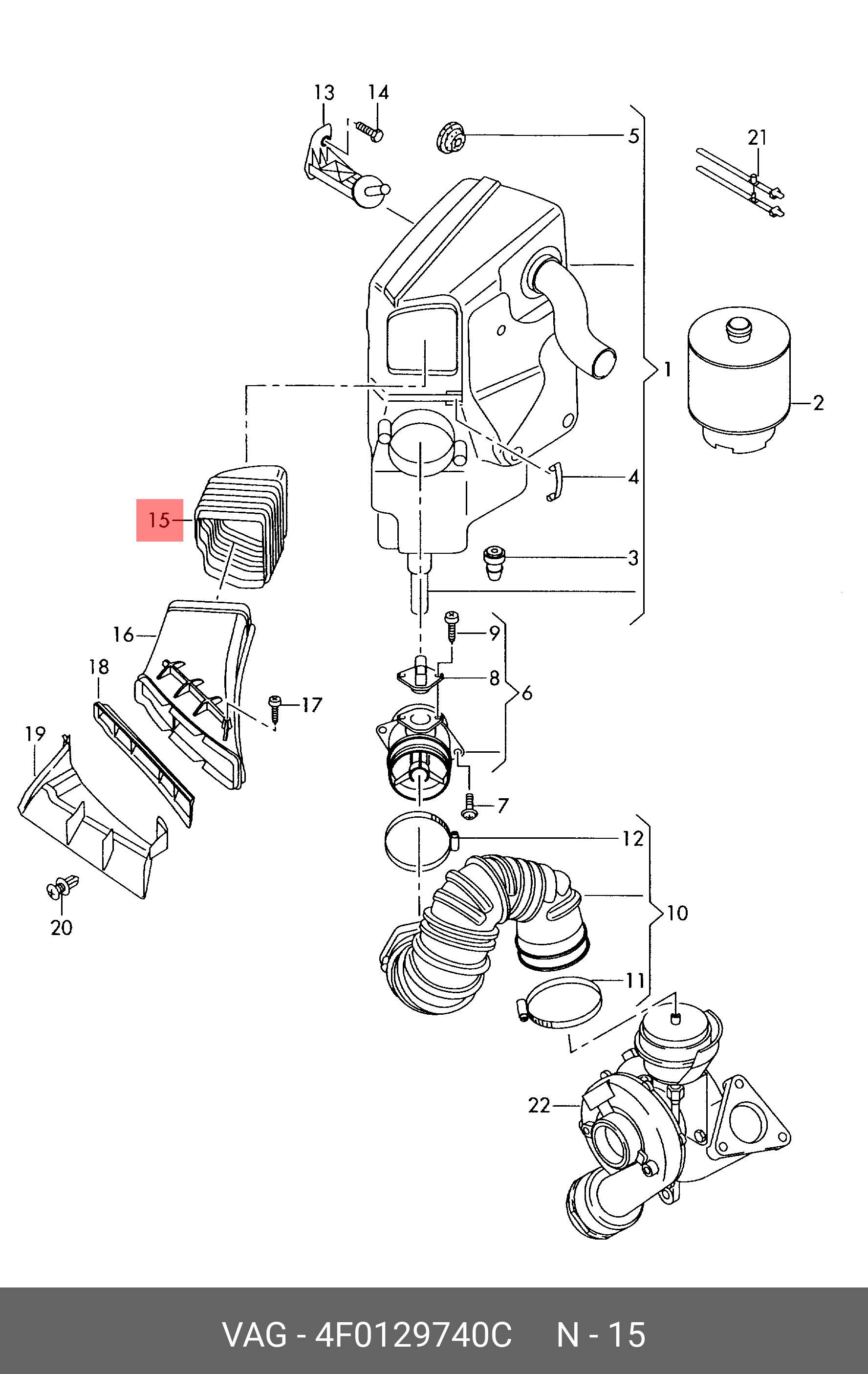 4F0129740C VAG Гофрированный чехол