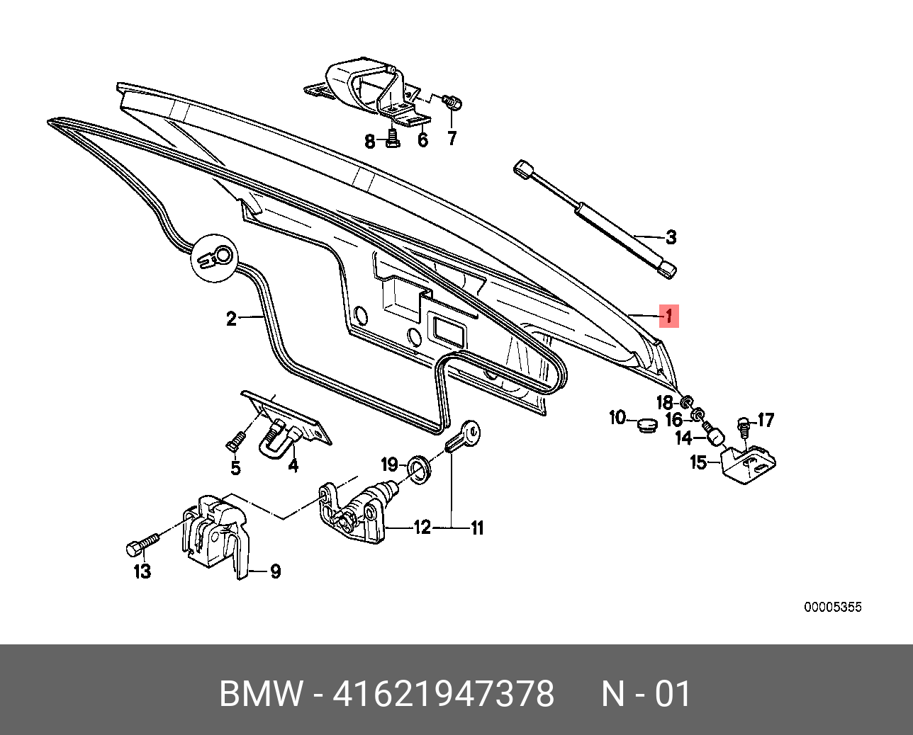 41621947378 BMW HECKKLAPPE