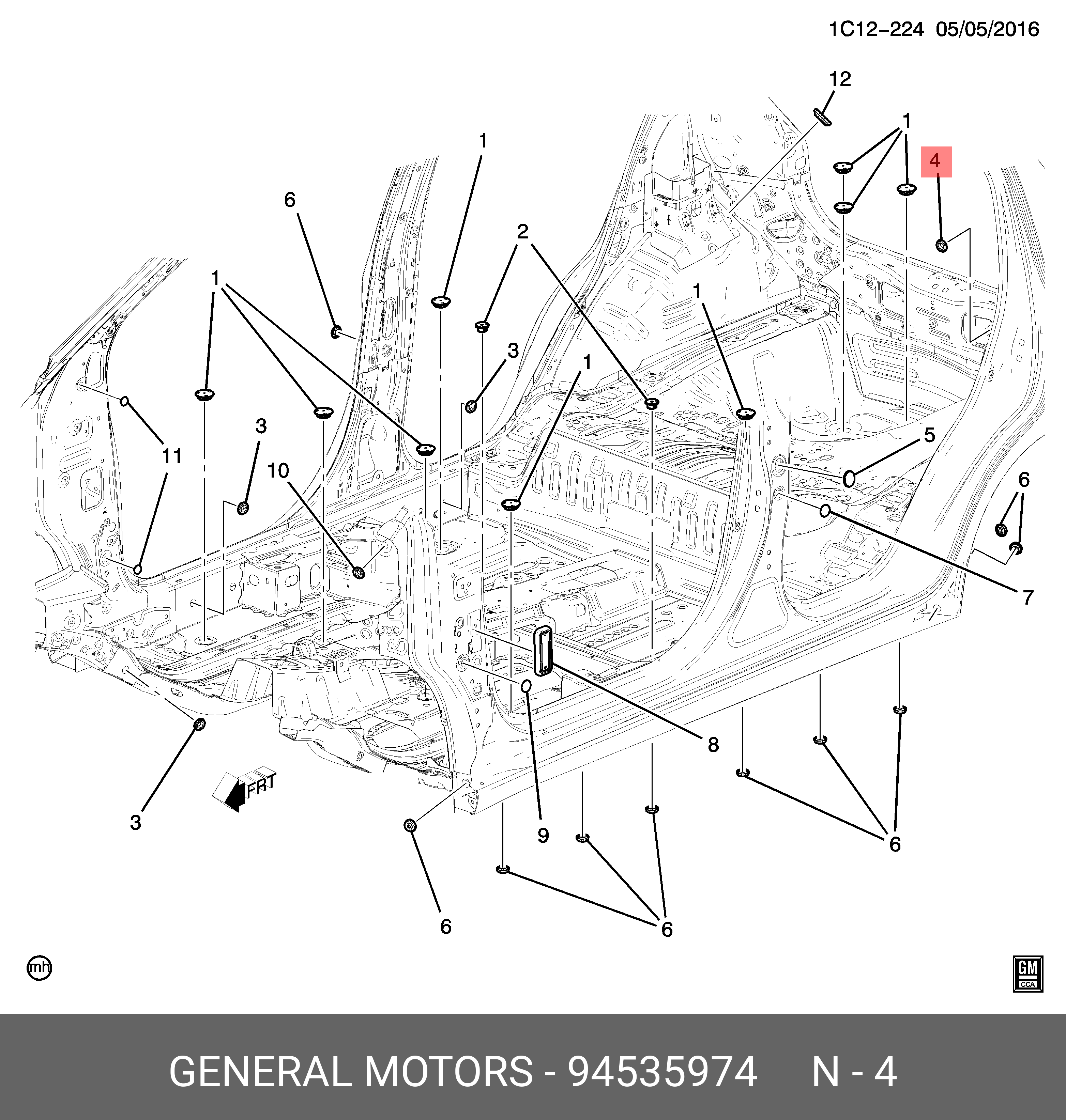 94535974 GENERAL MOTORS Деталь
