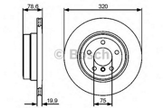 0986479442 BOSCH Тормозной диск