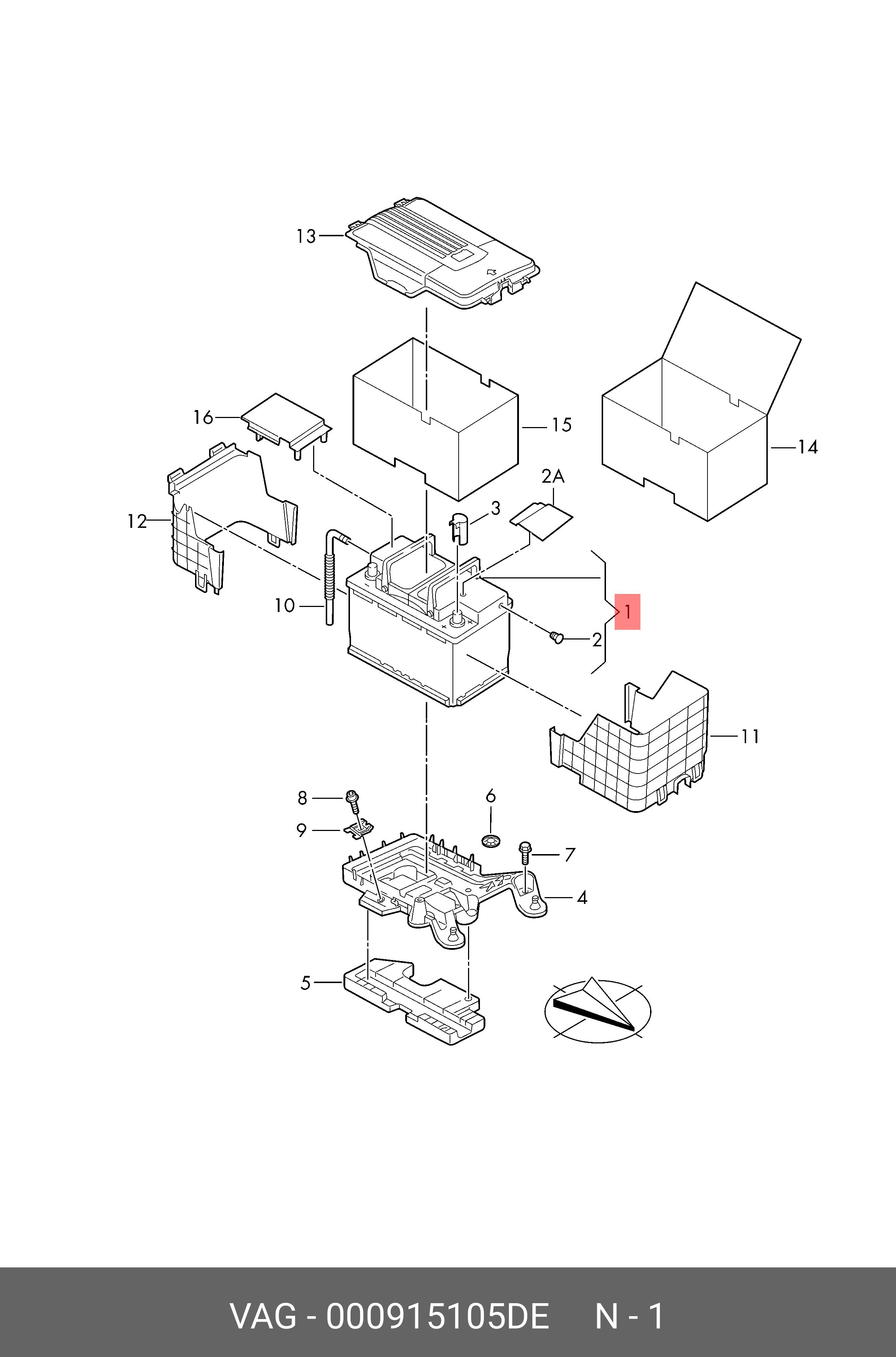 000915105DE BENTLEY BATTERY WITH CHARGE STATE