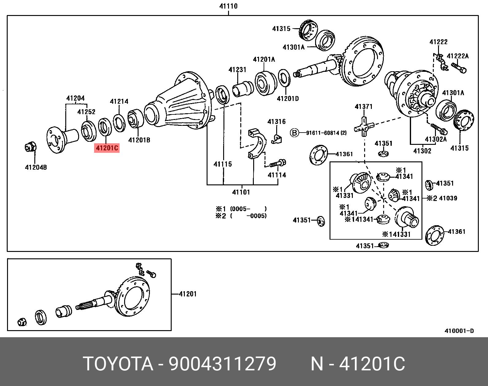 9004311279 TOYOTA Сальник редуктора заднего моста