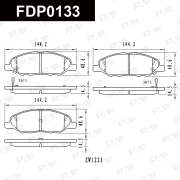 Колодки тормозные передние FAP FDP0133